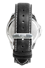 Equipe Turbo Genuine Leather-Band Watch -Black/White