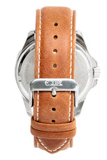 Equipe Turbo Genuine Leather-Band Watch - Camel/White