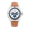 Equipe Turbo Genuine Leather-Band Watch - Camel/White